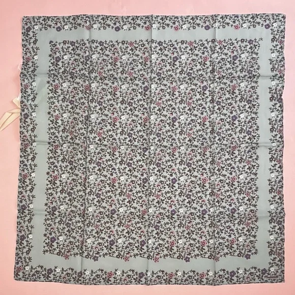 $25 or FREE Gentle Teal Madewell Organic Cotton Scarf Kerchief Floral Bandana - Picture 7 of 10